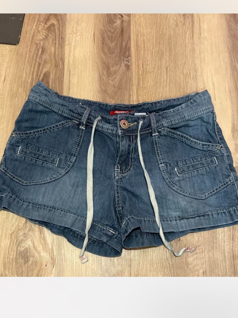 UNIONBAY Dark Blue Denim Drawstring Shorts